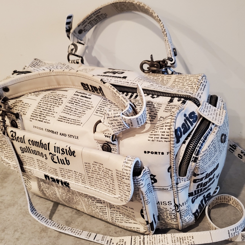 GALLIANO GAZETTE CHUNKY BAG - Picture 2 of 16